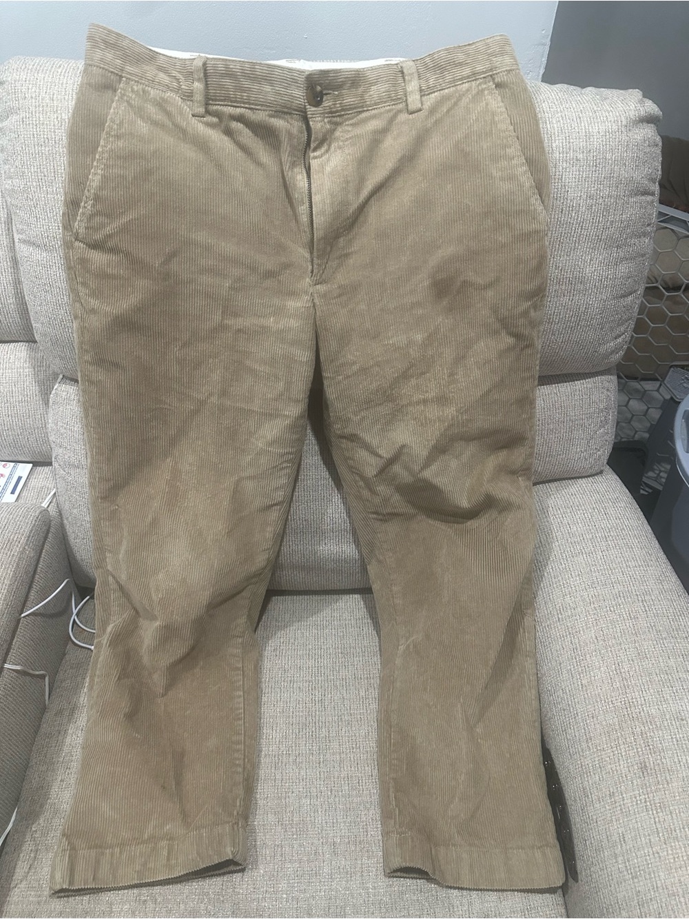 L.L. Bean Men's Corduroy Pants in Light Brown